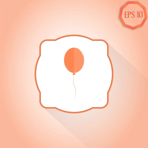 Icône de ballon. Style design plat — Image vectorielle