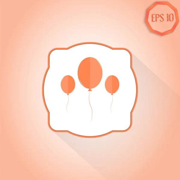 Icône ballons. Style design plat — Image vectorielle