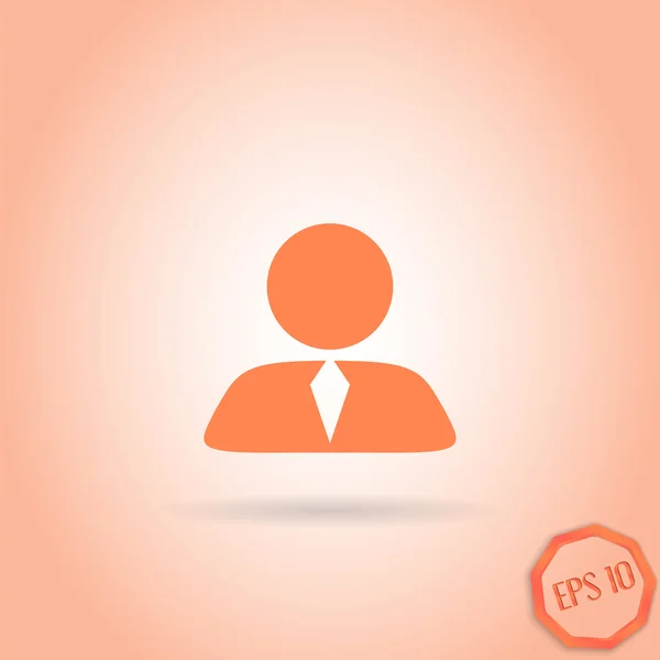 İş kişi. İnsanlar simgesi. Düz tasarım stili