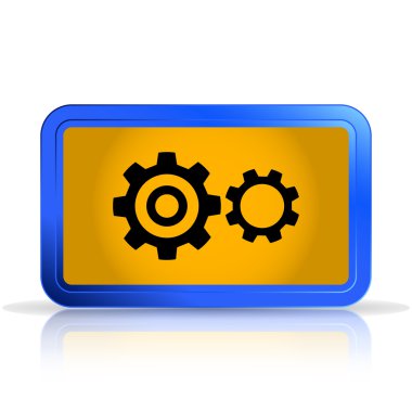 Karikatür ve geliştirme simgesi. Beyaz arka plan üzerinde izole. Aynasal Yansıma