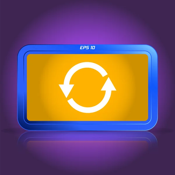 Loading and buffering icon. Specular reflection — Stock Vector