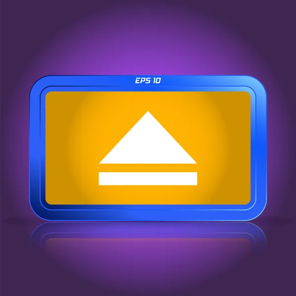 Media Player Button. Odbicie lustrzane — Wektor stockowy