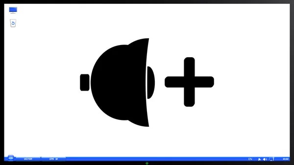 Lautsprecher auf dem Bildschirm lauter — Stockvektor