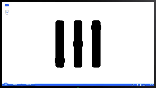 Volume Control. Level Icon on the screen monitor. — Stock Vector