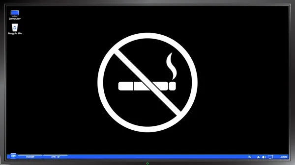 Ekran monitör yok Sigara İçilmez işareti