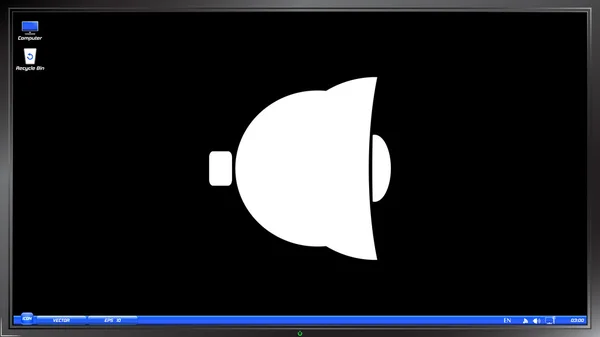 Dzwony ikonę na ekranie monitora — Wektor stockowy