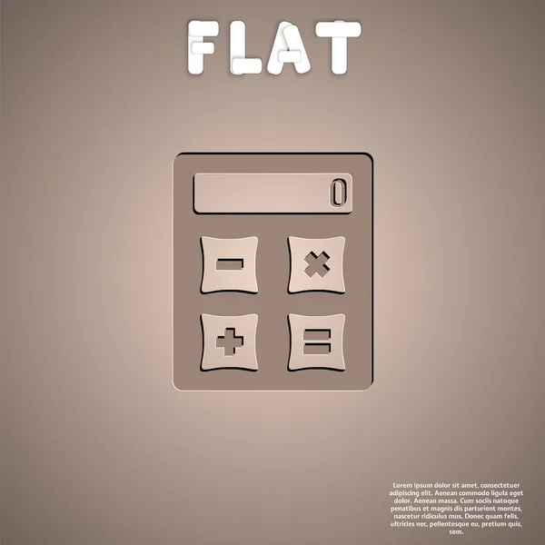 Taschenrechner-Symbol. flacher Designstil — Stockvektor
