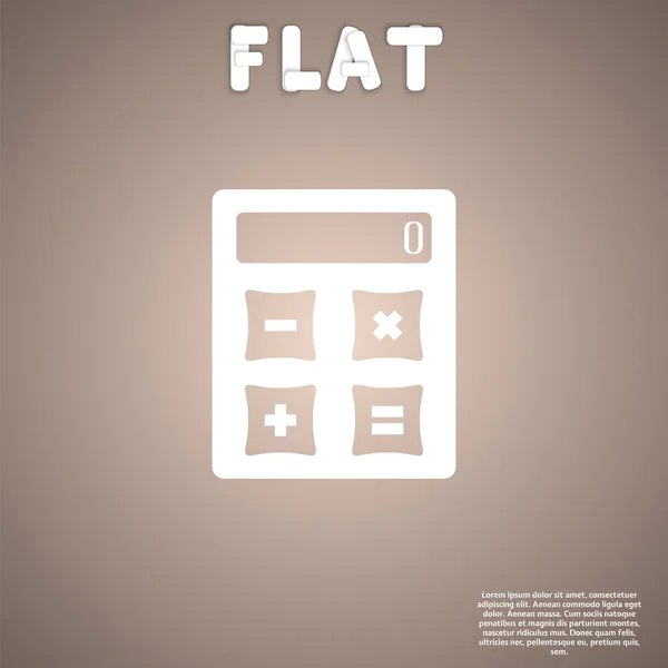 Calculator icon. Flat design style — Stock Vector