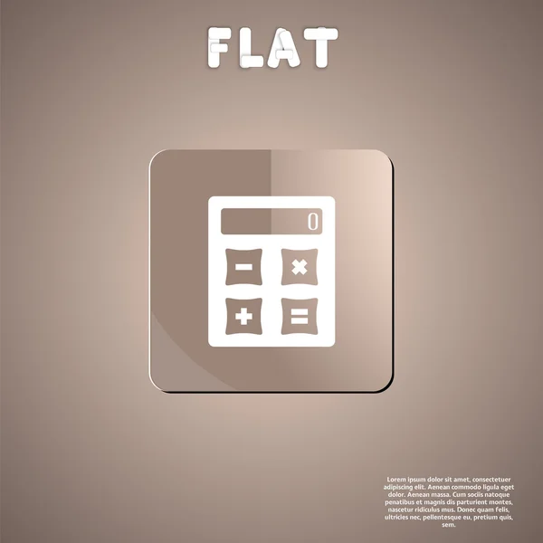 Calculator icon. Flat design style — Stock Vector