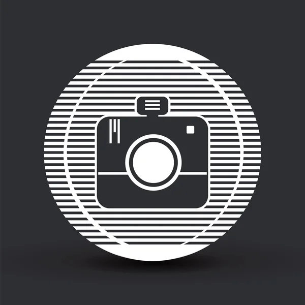 Photo Camera Icon. Flat design style. — Stock Vector