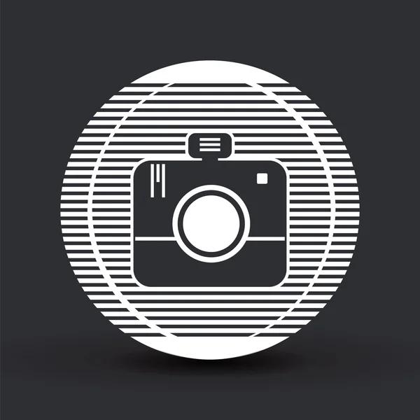 Fotokamera-Symbol. flacher Designstil. — Stockvektor