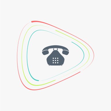 Simge telefon. Düz tasarım stili.