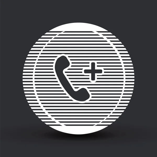 Llama a Button. Icono telefónico. Icono del teléfono. Estilo de diseño plano . — Archivo Imágenes Vectoriales