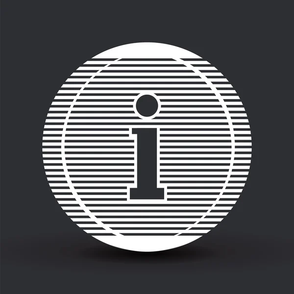 Hinweisschild. Icon-Informationen. flacher Designstil. — Stockvektor