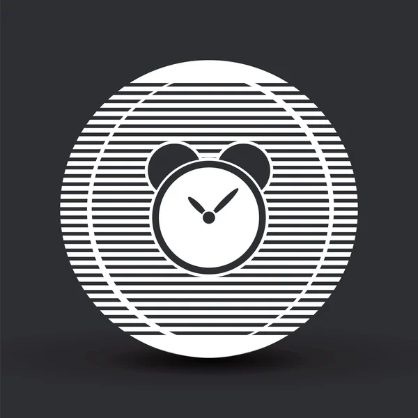 Alarm clock icon. Flat design style. — Stock Vector