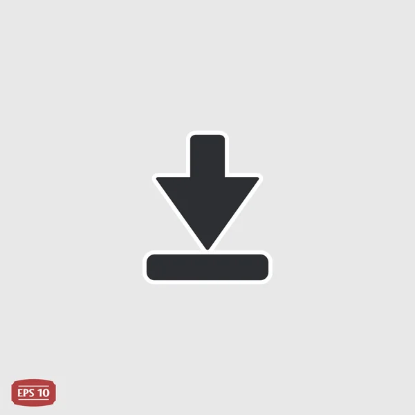 Download pictogram. Uploadt knoop. Belasting symbool. — Stockvector