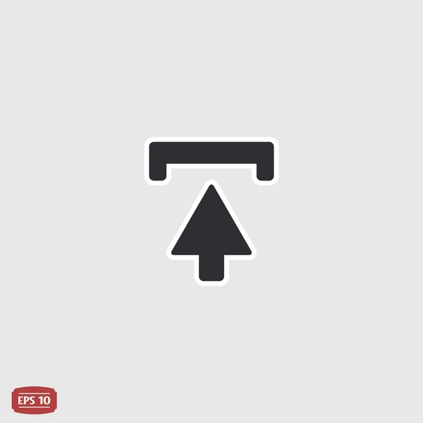 Download pictogram. Uploadt knoop. Belasting symbool. — Stockvector