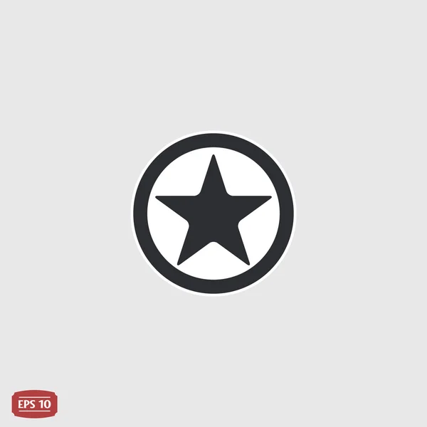 Simge yıldız. Düz stil. Düz tasarım stili. 