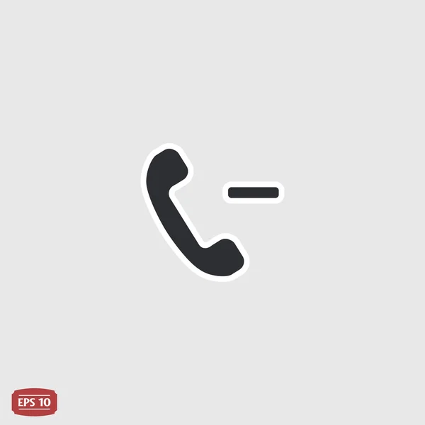 Appelle Button. Icône de téléphone. Icône de combiné. Style design plat . — Image vectorielle