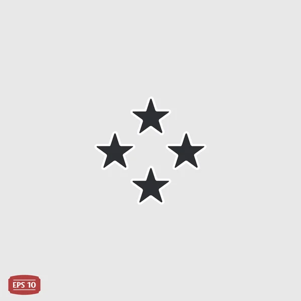 Four stars icon. Flat design style. — Stock Vector