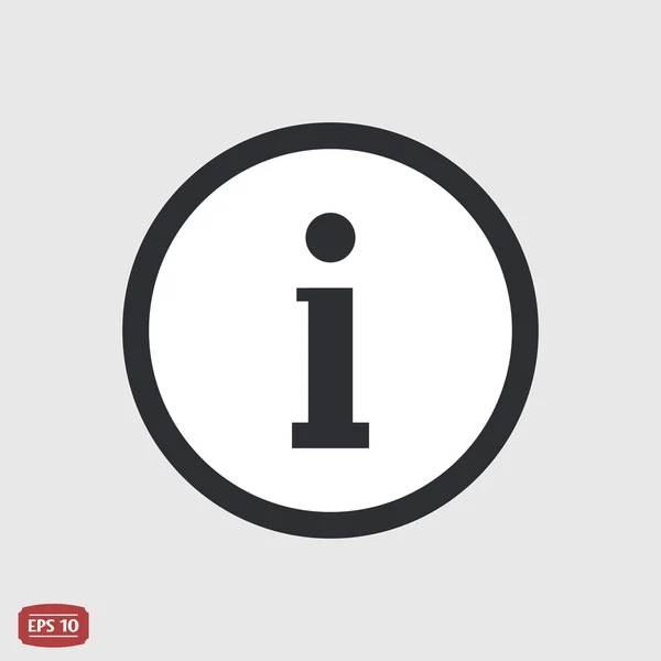 Hinweisschild. Icon-Informationen. flacher Designstil. — Stockvektor