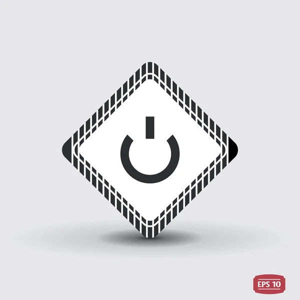 Power Button. Flat design style. — Stock Vector