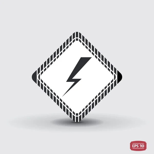 Lightning icon. Flat design style. — Stock Vector