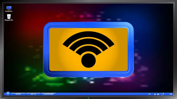 Kablosuz ağ simgesini ekran monitör