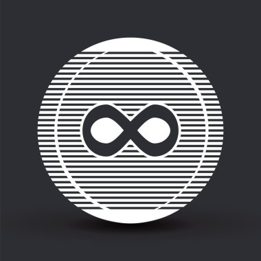 Sonsuzluk işareti. Düz tasarım stili