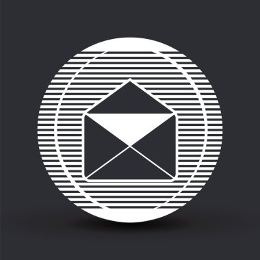 Simge açık posta. Düz tasarım stili. 