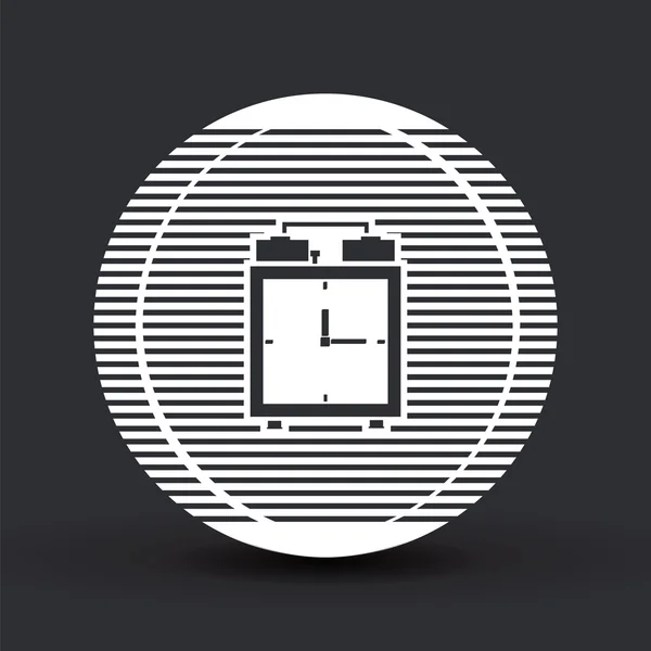 Alarm clock icon. Flat design style. — Stock Vector