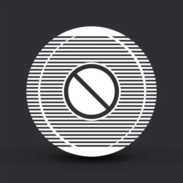 Not Allowed Sign. Flat design style. — Stock Vector