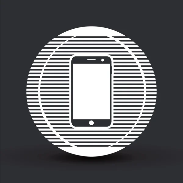 Téléphone portable avec écran tactile. Style design plat . — Image vectorielle