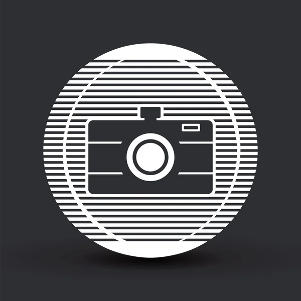 Photo Camera Icon. Flat design style. — Stock Vector