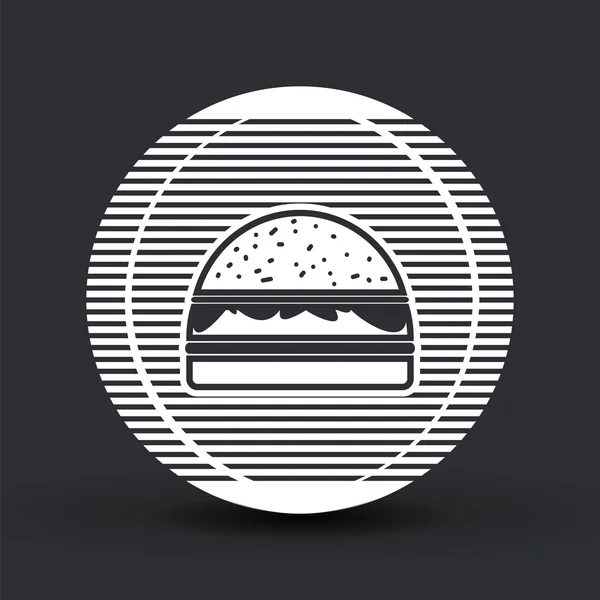 Icono de hamburguesa. Icono de sándwich. Estilo de diseño plano . — Archivo Imágenes Vectoriales