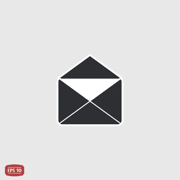 Ikonen öppna e-post. Platt designerstil. — Stock vektor