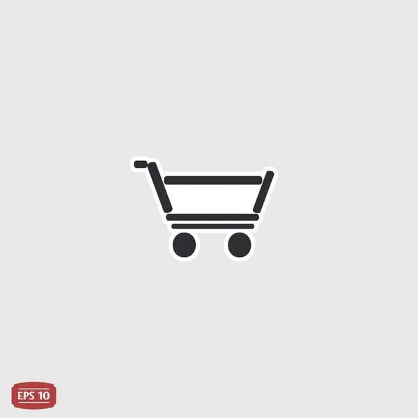 Icono carrito de compras. Carro de compras Estilo de diseño plano . — Vector de stock