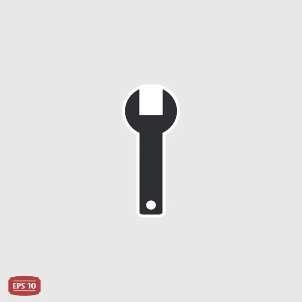 Wrench icon. Flat design style. — Stock Vector