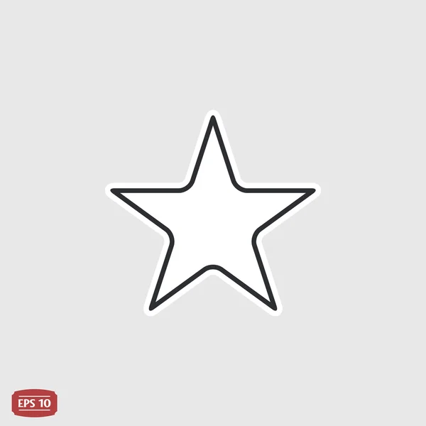 Icono estrella. Estilo de diseño plano . — Vector de stock