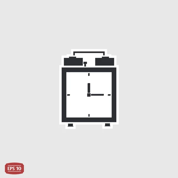 Alarm clock icon. Flat design style. — Stock Vector