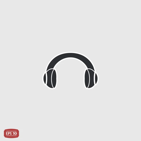 Headphones icon. Flat design style. — Stock Vector