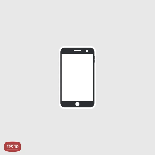 Teléfono móvil con pantalla táctil. Estilo de diseño plano . — Vector de stock