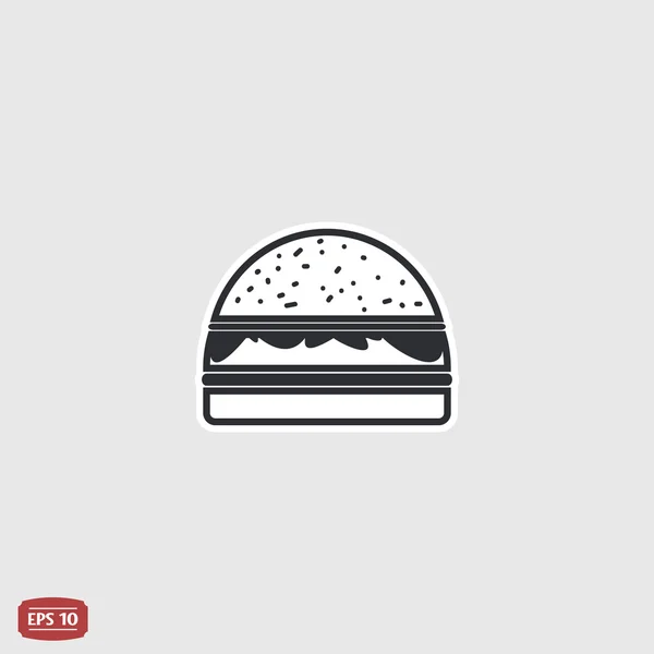 Icono de hamburguesa. Icono de sándwich. Estilo de diseño plano . — Archivo Imágenes Vectoriales