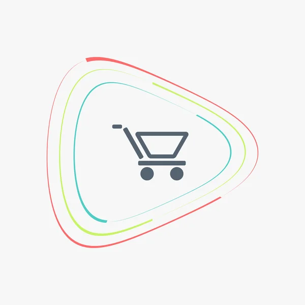 Icon shopping cart. Shopping trolley Flat design style. — Stock Vector