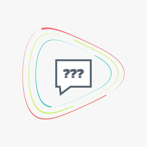 Soru işareti konuşma balonu sembol. Düz tasarım stili.