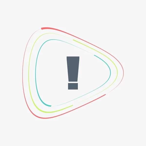 Dikkat simgesi. Düz tasarım stili.