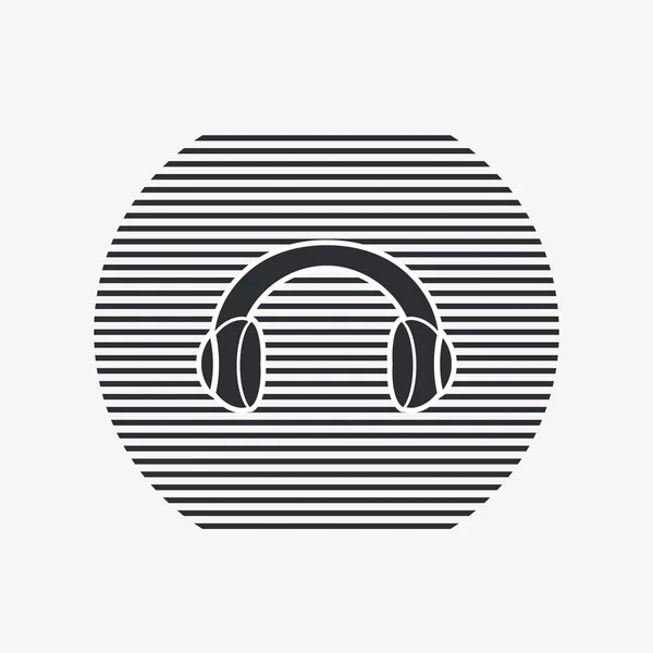 Headphones icon. Flat design style. — Stock Vector