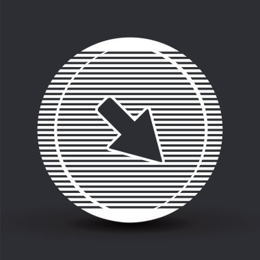 Bir ok simgesi. Düz tasarım stili. 