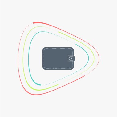 M-cüzdan simgesi. Çanta simgesi. Düz tasarım stili. 