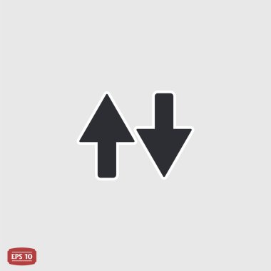 İki yönlü ok. Düz tasarım stili. 